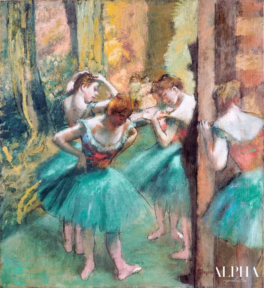 Danseuses rose et verte - Edgar Degas - Reproductions de tableaux et peintures haut de gamme