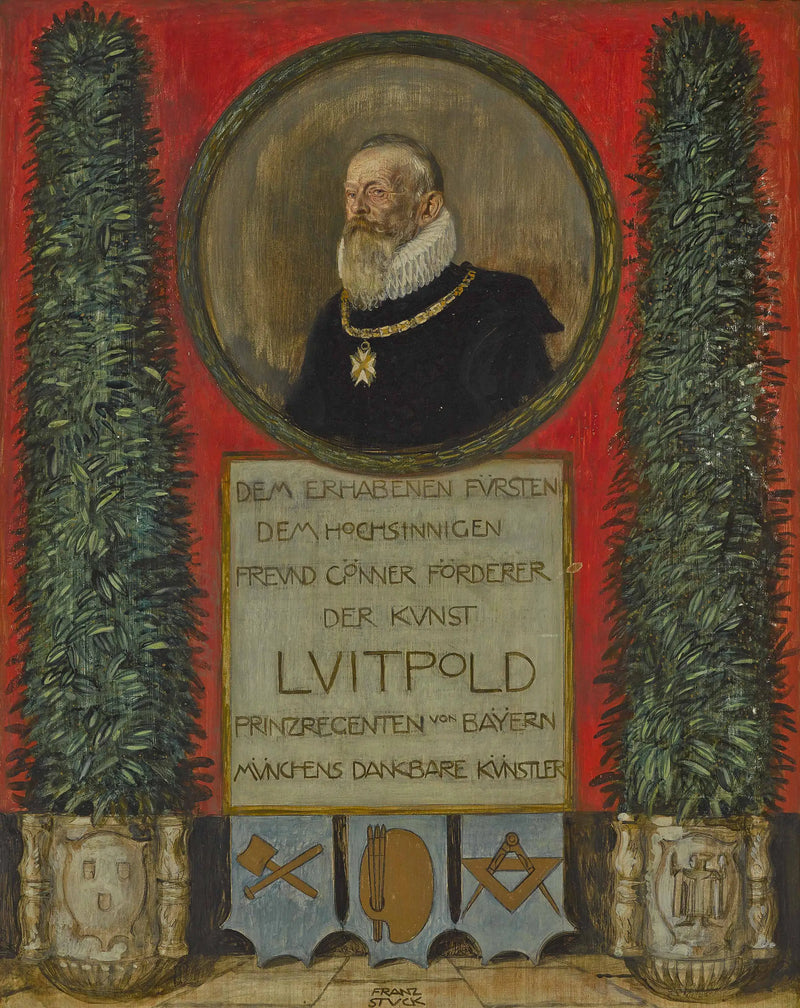 Dedicace mnichovských umělců princi regentovi Luitpoldovi Bavorskému - Franz Von Stuck
