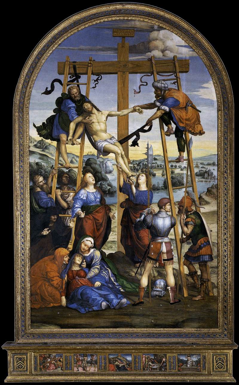Odložení svatého kříže - Il Sodoma (Giovanni Antonio Bazzi)