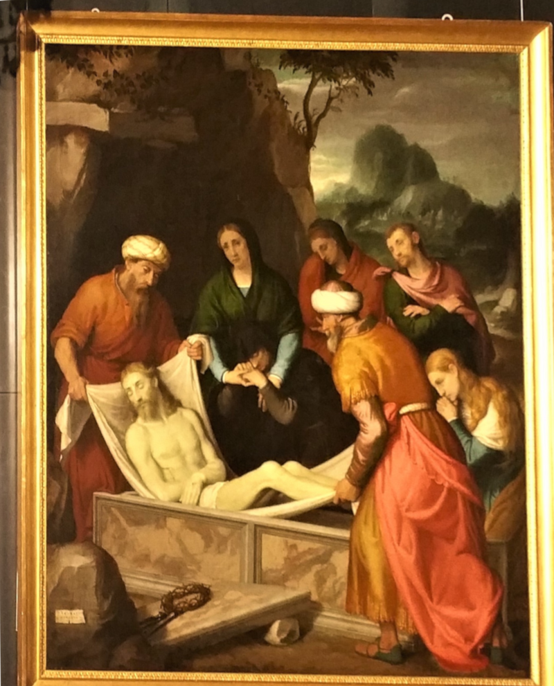 Úschova Krista v hrobě - Giovanni Battista Moroni