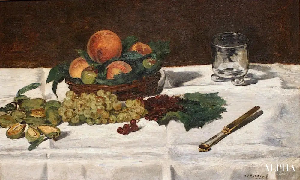 Des fruits sur une table - Edouard Manet - Reproductions de tableaux et peintures haut de gamme