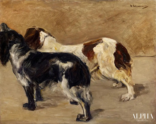 Deux épagneuls - Max Liebermann - Reproductions de tableaux et peintures haut de gamme