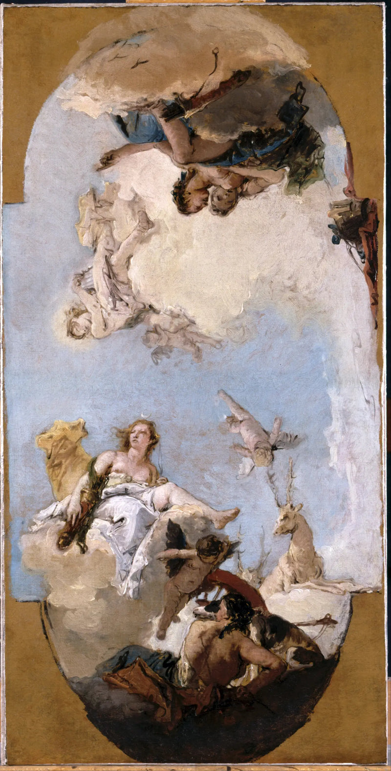 Diane, Apollon et Nymphe - Giovanni Battista Tiepolo