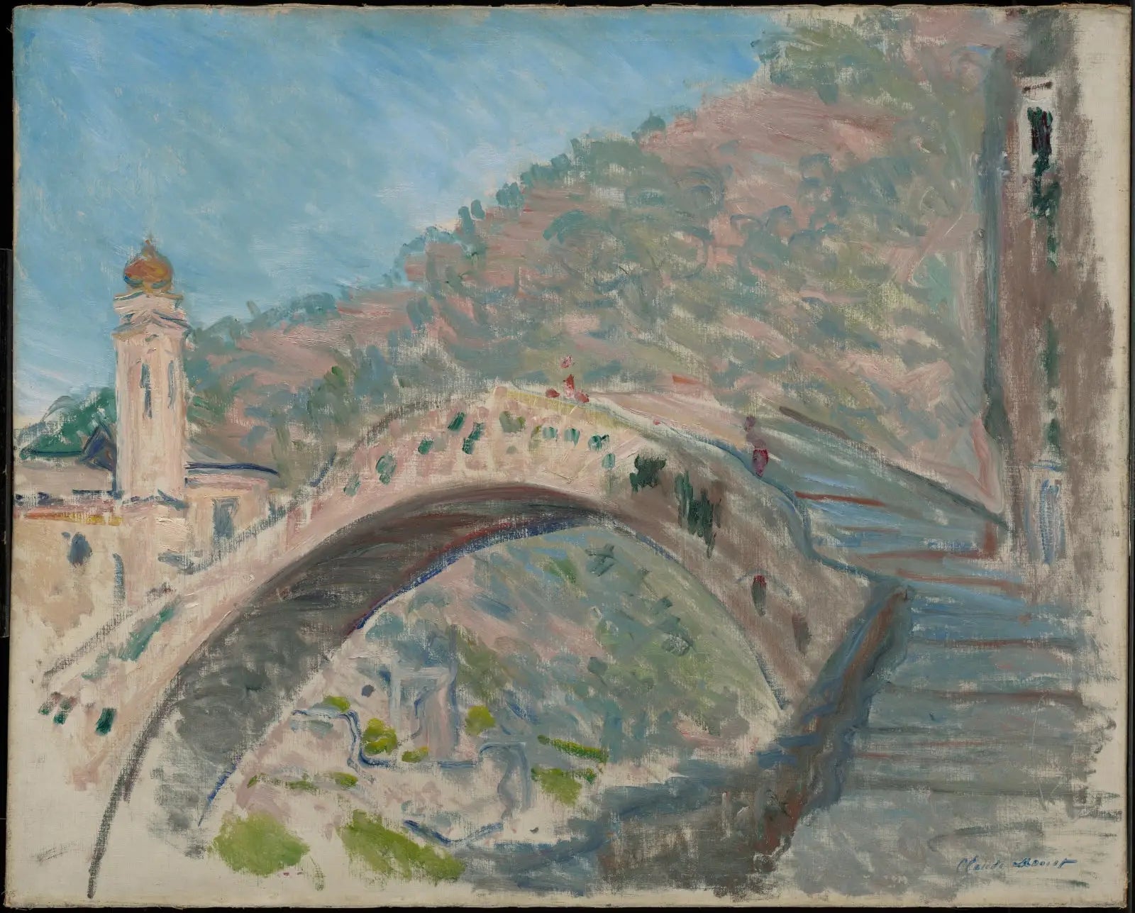 Reproduction du tableau « Dolceacqua, le vieux pont sur la Nervia - Claude Monet » par Alpha Reproduction en peinture à l’huile