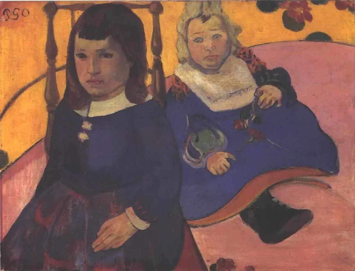 Reproduction du tableau « Double portrait d'enfants - Paul Gauguin » par Alpha Reproduction en peinture à l’huile