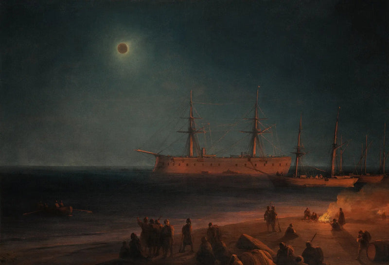 Sluneční zatmění ve Feodosií - Ivan Aivazovskij