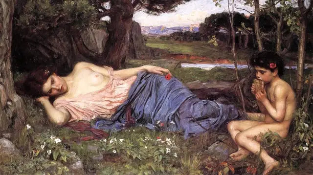Poslouchat jeho jemné melodie - John William Waterhouse