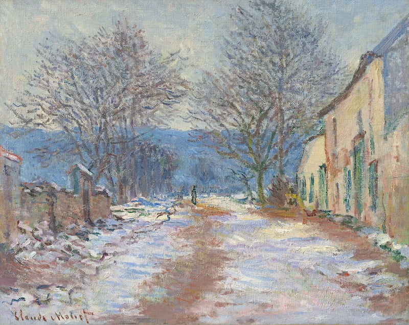 Sněhový efekt v Limetz - Claude Monet