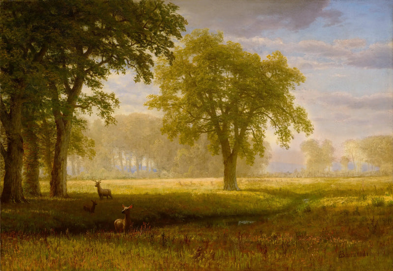 Élan v Oak Grove (Tuolumne Meadows) - Albert Bierstadt