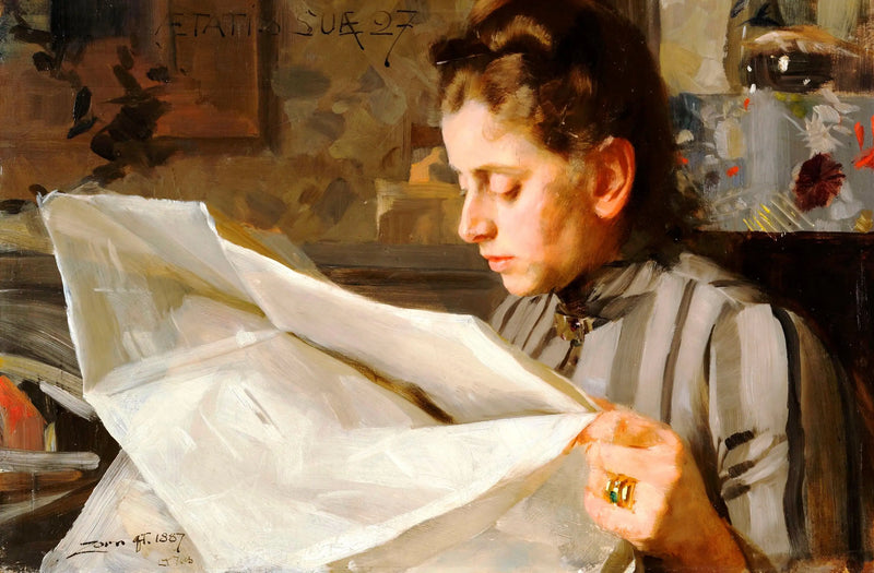 Emma Zorn čtoucí - Anders Zorn
