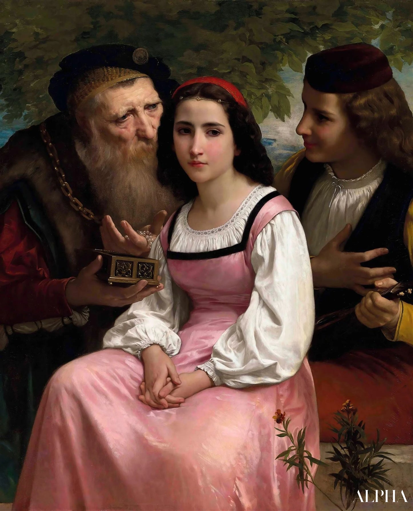 Entre la richesse et l’amour - William Bouguereau Reproductions de tableaux à la peinture à l’huile