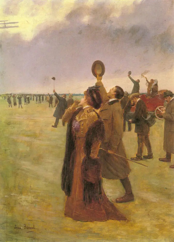 Vzlet dvouplošníku typu Wright - Jean Béraud