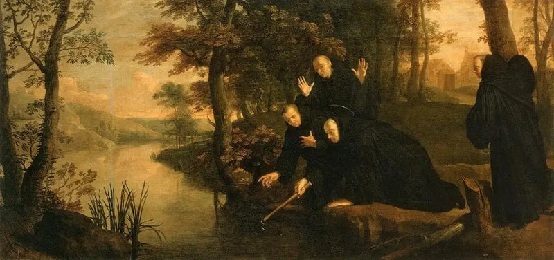 Epizody ze života svatého Benedikta: Sekera připojená k jeho rukojeti - Philippe de Champaigne