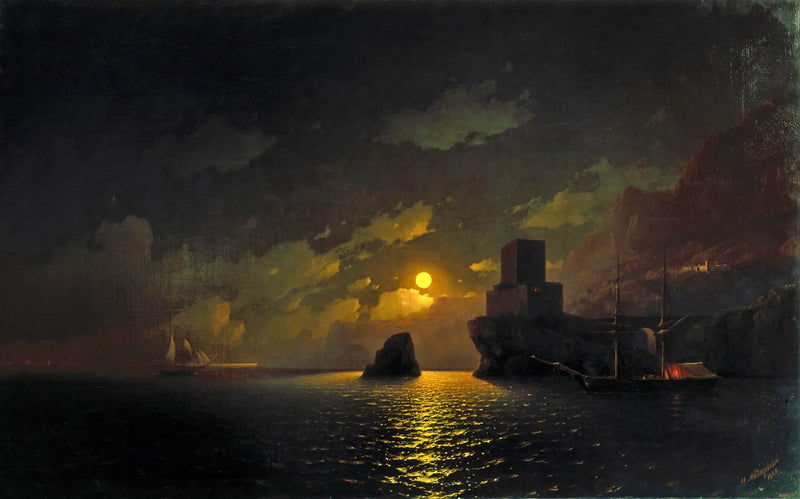 Ruská eskadrona v přístavu Sevastopol - Ivan Aivazovskij