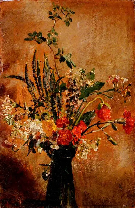 Étude de fleurs dans un verre à jacinthe - John Constable - Alpha Reproduction