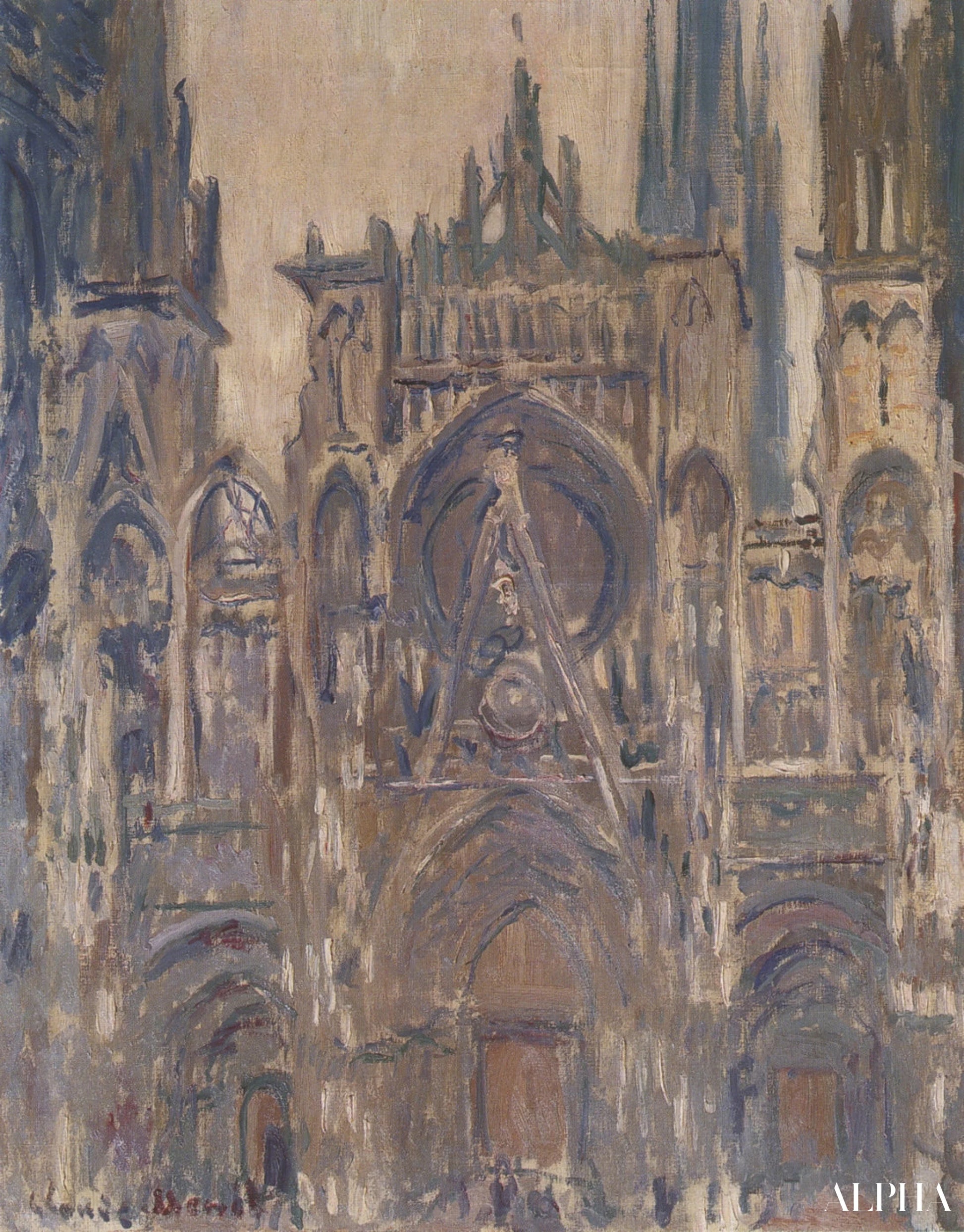 Étude pour le portail vu de face (W1320) - Claude Monet - Reproductions de tableaux et peintures haut de gamme