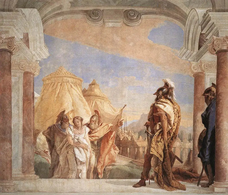 Eurybates et Talthybios conduisent Briséis à Agamemmon - Giovanni Battista Tiepolo