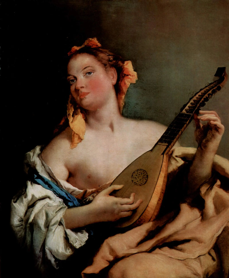 Žena s mandolínou - Giovanni Battista Tiepolo