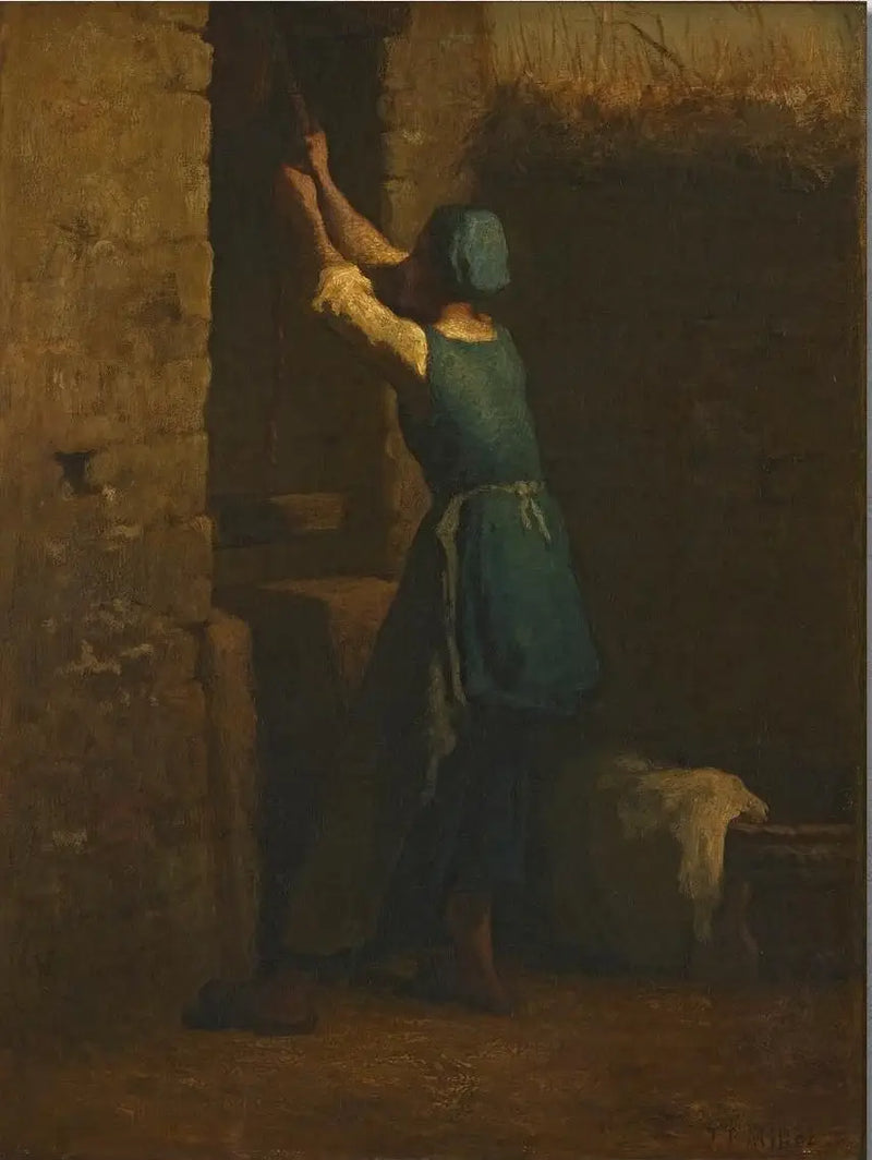 Žena u studny - Jean-François Millet