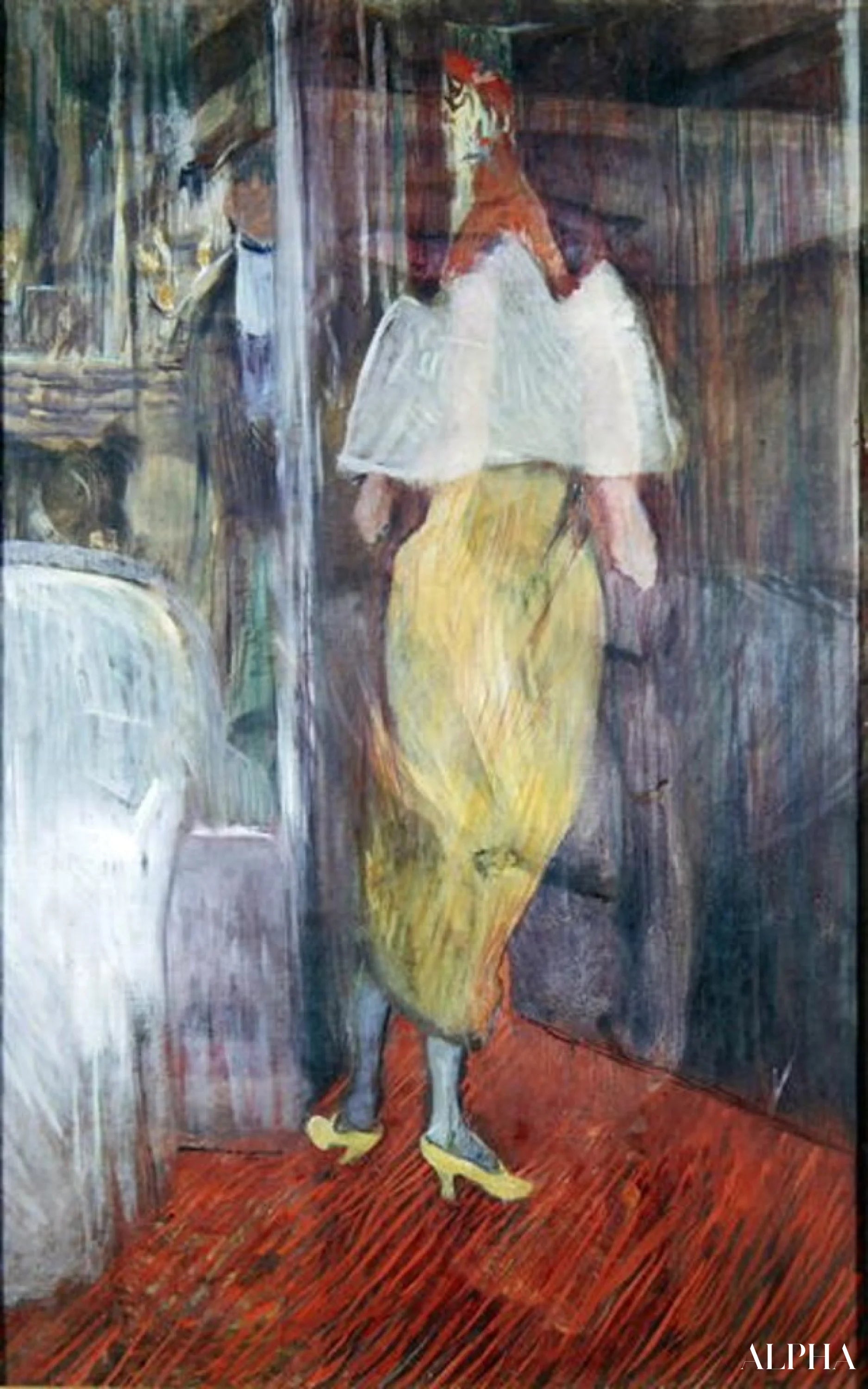 Femme entrant dans une loge au théâtre - Toulouse Lautrec - Reproductions de tableaux et peintures haut de gamme