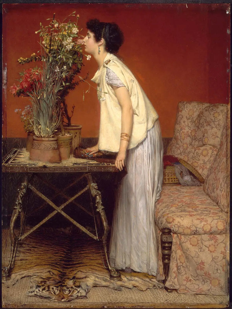 Žena a květiny - Lawrence Alma-Tadema