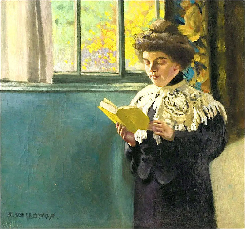 Žena čtoucí u okna - Félix Vallotton