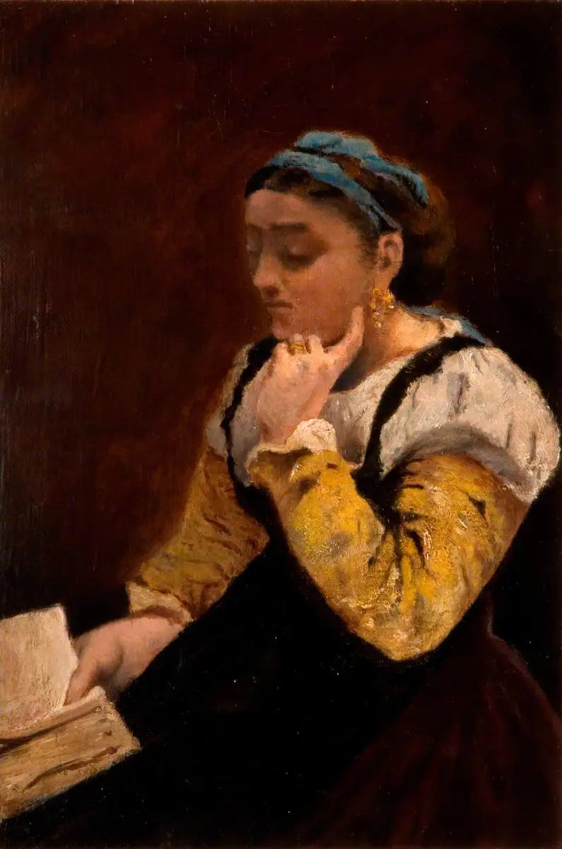 Žena čtoucí - Jean-Baptiste Camille Corot
