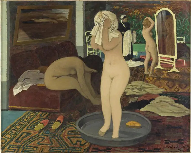 Ženy při jejich hygieně - Félix Vallotton