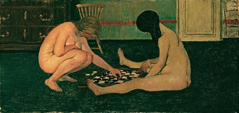 Ženy nahé hrající dámy - Félix Vallotton