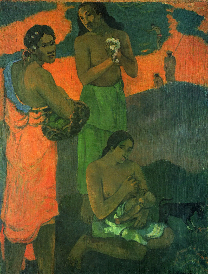 Ženy na břehu moře - Paul Gauguin