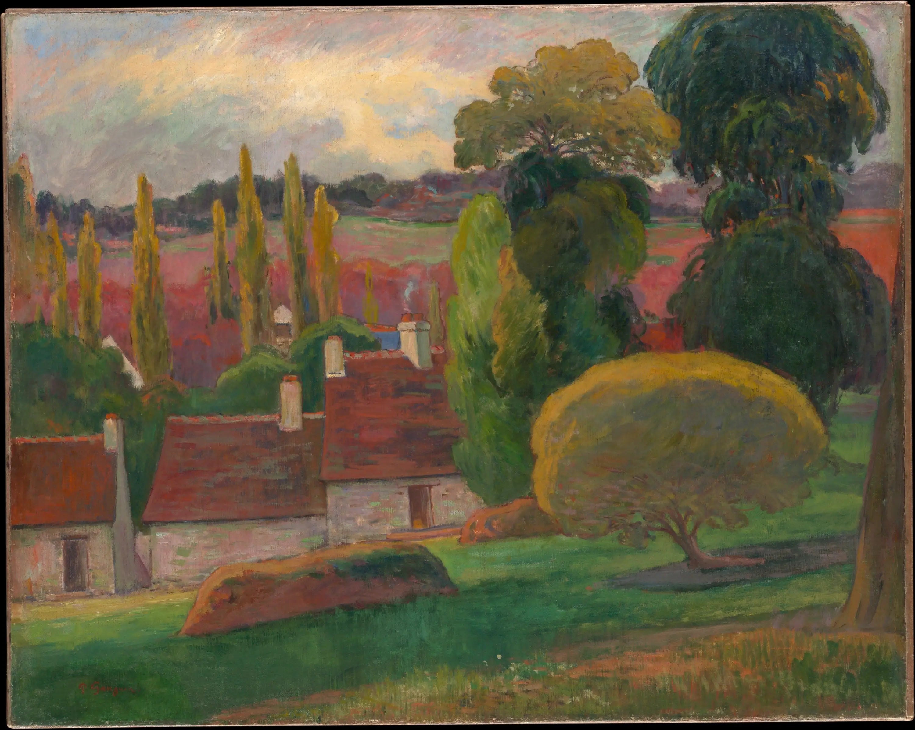 Reproduction du tableau « Ferme en Bretagne I - Paul Gauguin » par Alpha Reproduction en peinture à l’huile