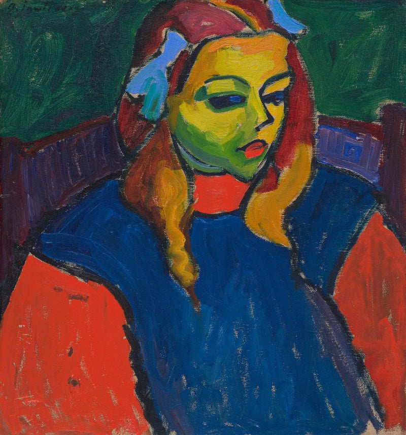 Dívka s zelenou tváří - Alexej von Jawlensky