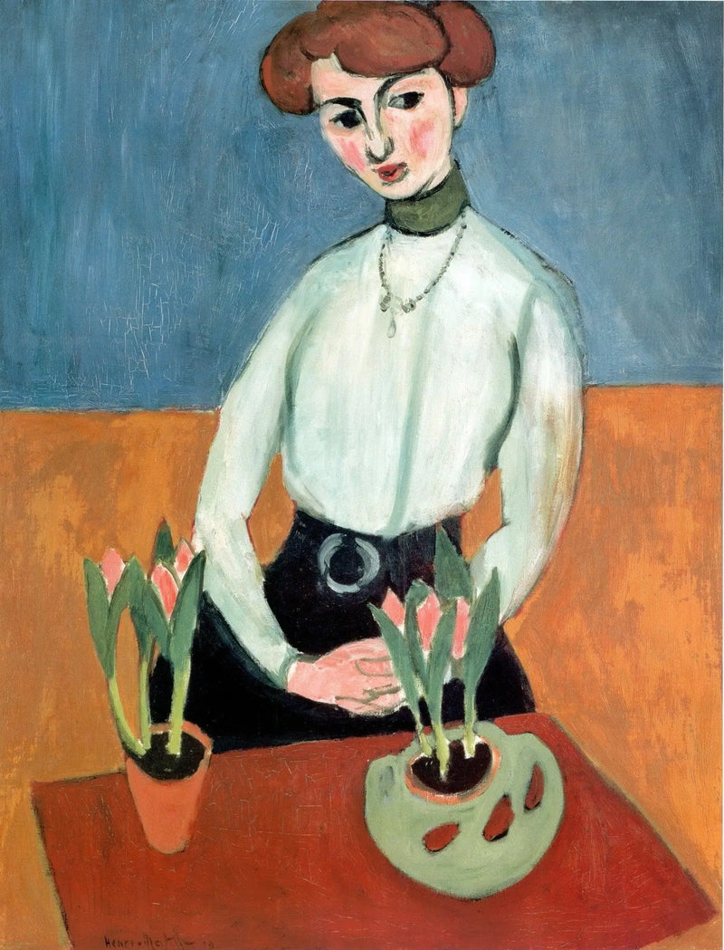 Dívka s tulipány - Henri Matisse
