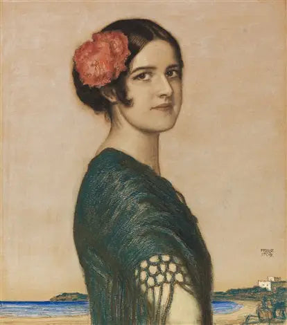 Dívka Mary ve španělštině - Franz Von Stuck
