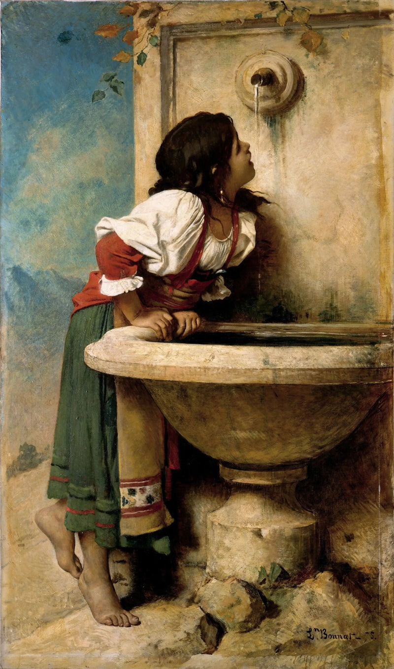 Římská dívka u fontány - Léon Bonnat
