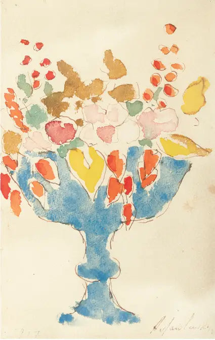 Květiny v modré váze - Alexej von Jawlensky