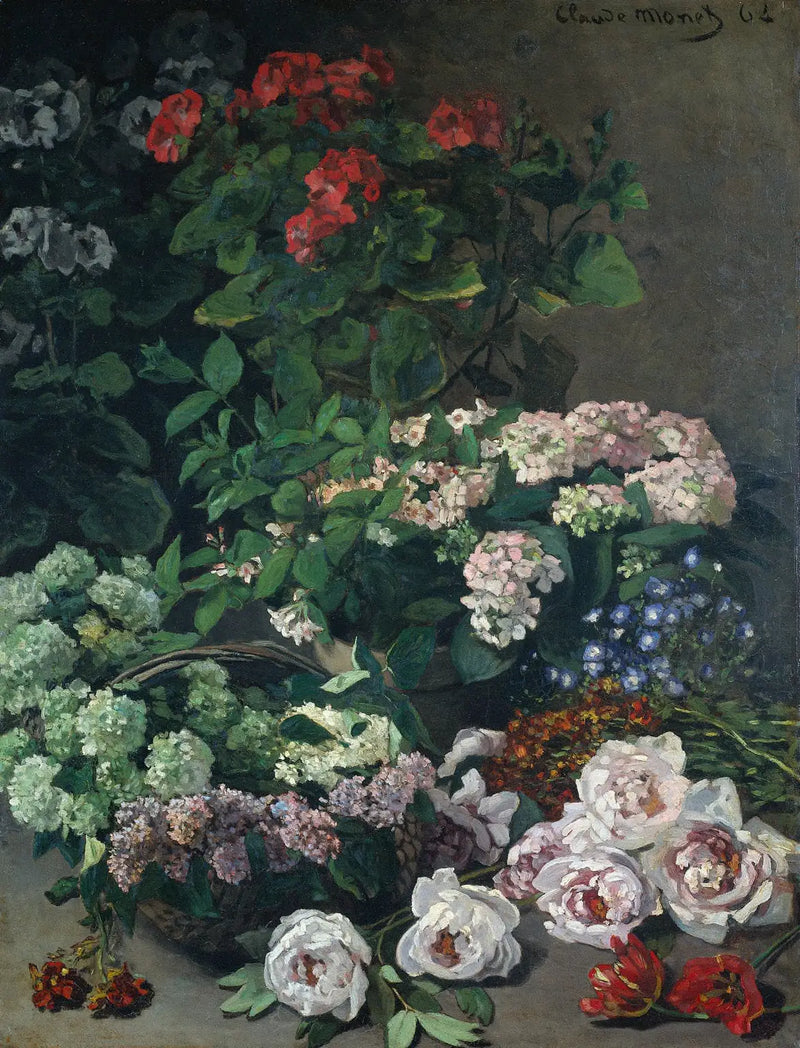 Jarní květiny - Claude Monet