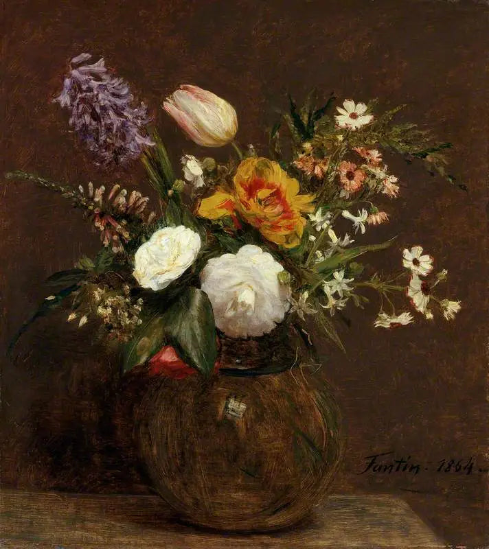Květiny: Tulipány, Kamélie a Jasmíny - Henri Fantin-Latour