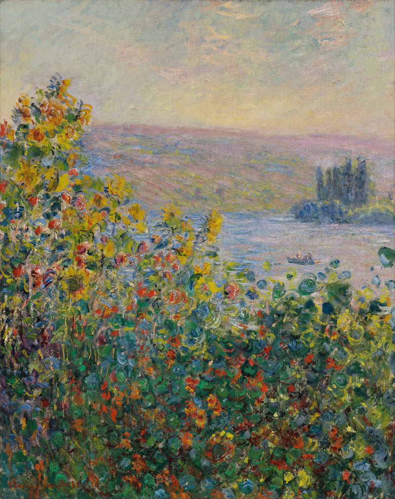 Záhony ve Vétheuil - Claude Monet