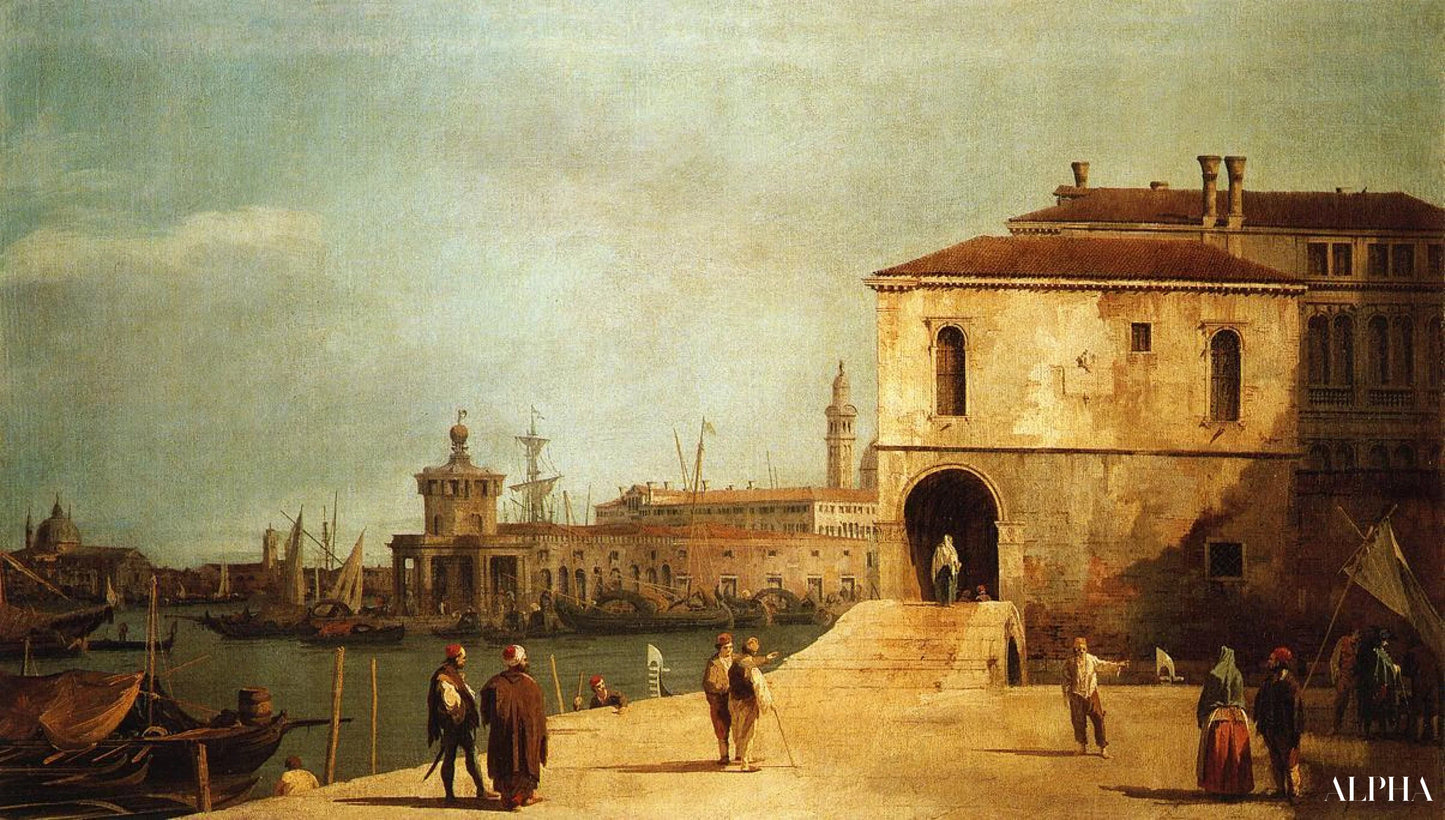 Fonteghetto della Farina - Giovanni Antonio Canal - Reproductions de tableaux et peintures haut de gamme