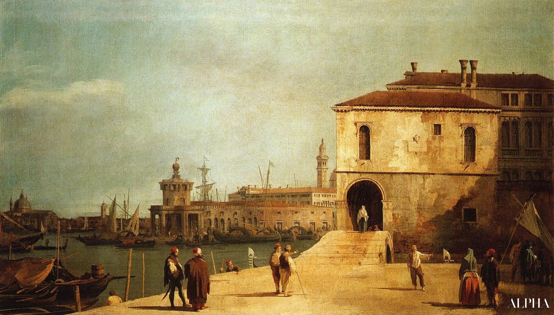 Fonteghetto della Farina - Giovanni Antonio Canal - Reproductions de tableaux et peintures haut de gamme