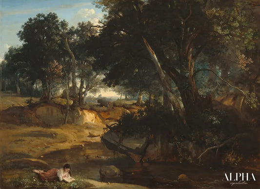 Forêt de Fontainebleau, 1830- Camille Corot - Reproductions de tableaux et peintures haut de gamme