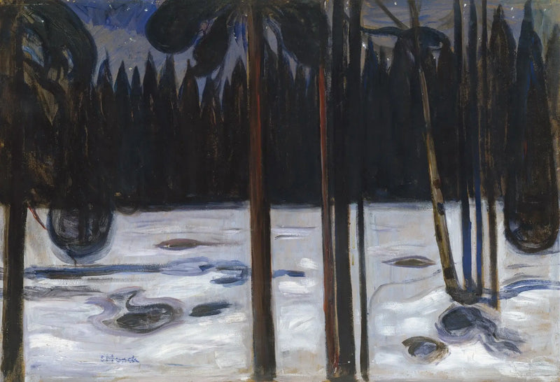 zimní les - Edvard Munch