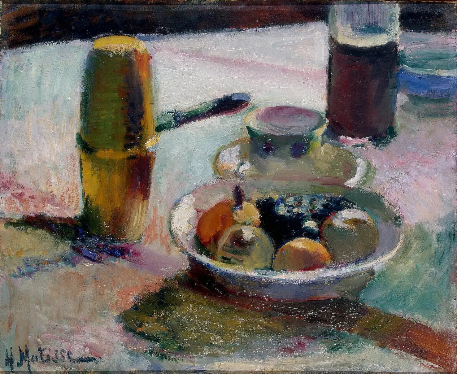Reproduction du tableau « Fruits et cafetière - Henri Matisse » par Alpha Reproduction en peinture à l’huile