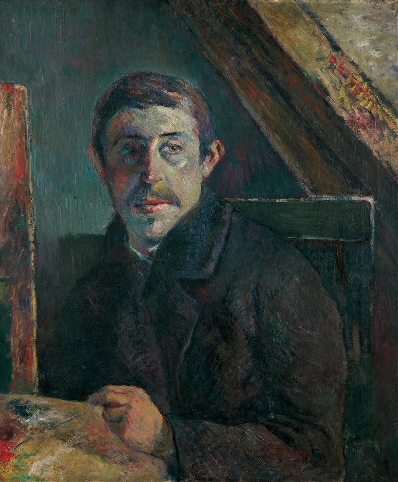 Gauguin před jeho malířským stojanem - Paul Gauguin