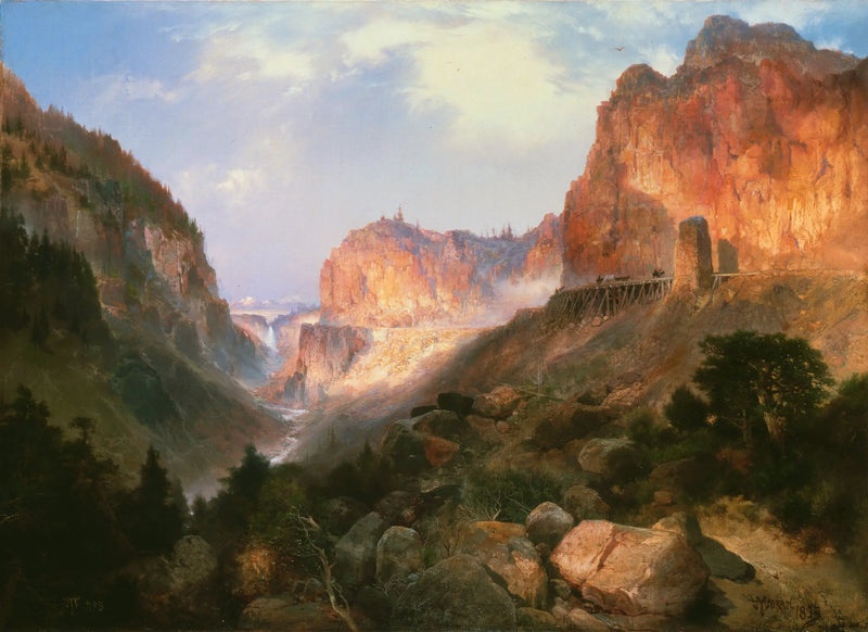 Zlatá brána, Národní park Yellowstone - Thomas Moran