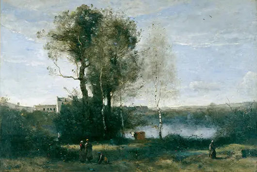 Velké zemědělské půdy - Jean-Baptiste Camille Corot