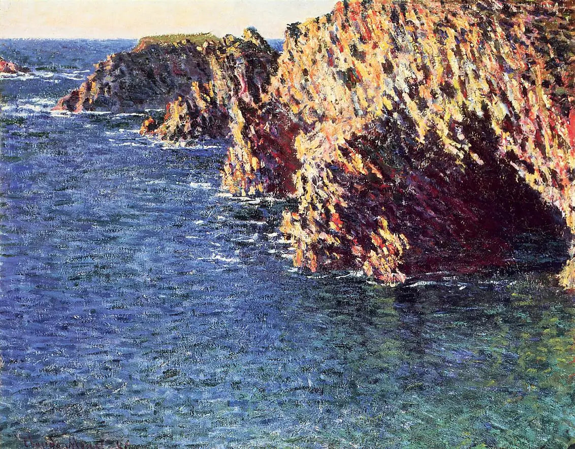 Reproduction du tableau « Grotte de Port-Domois - Claude Monet » par Alpha Reproduction en peinture à l’huile