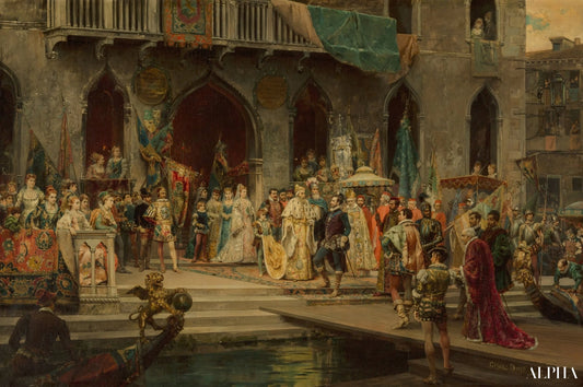 Henri III reçu par le doge Muccinigo au palais Foscari - Cesare-Auguste Detti Reproductions de tableaux à la peinture à