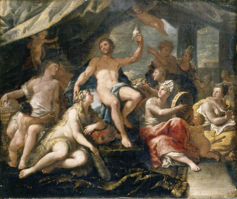 Héraklés a Omfale - Luca Giordano